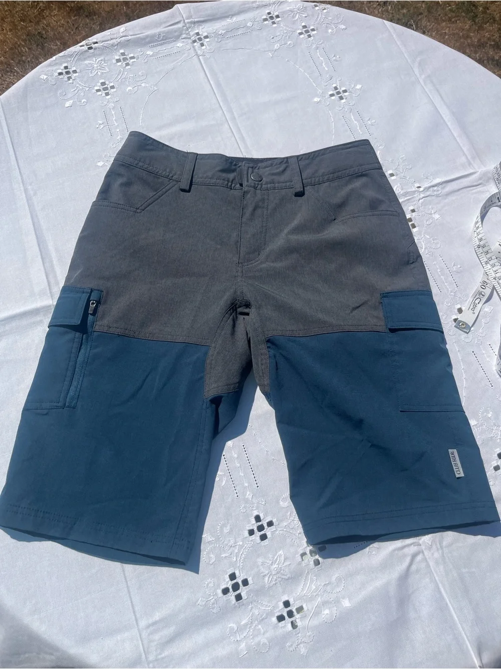 Club Ride Apparel Two-Tone Cargo Shorts - Charcoal & Navy